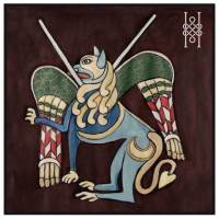 The lion motif symbol of the Apostle St Mark in the Book of Kells