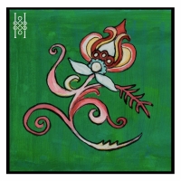 Jacobean-style flower