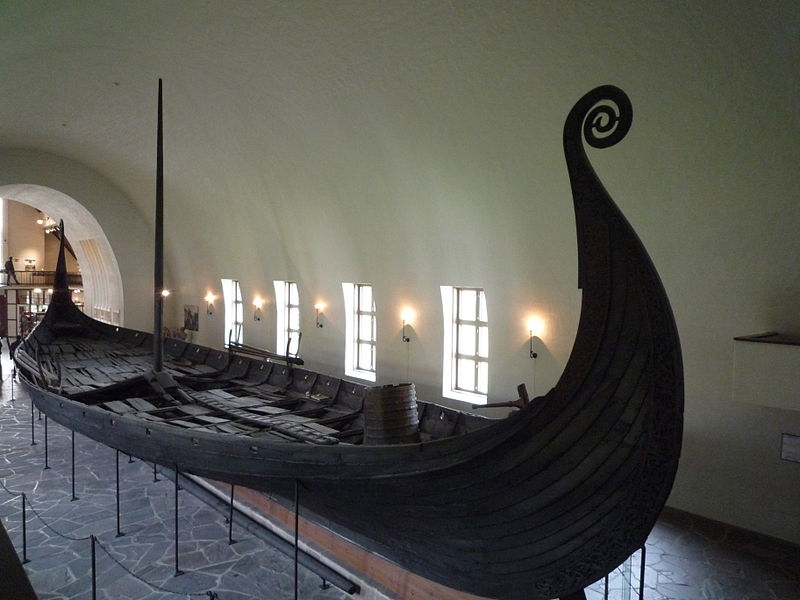 Viking longship dug from a burial site