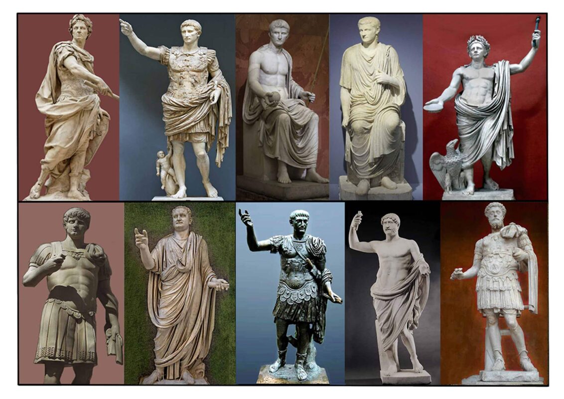 Roman Emperors as statues