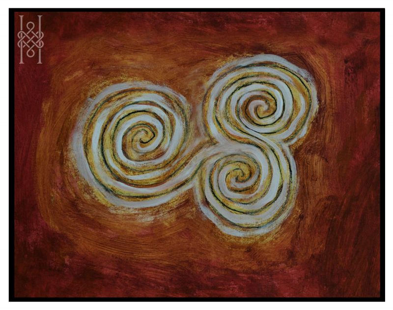 The triple spiral on the entrance stone to Newgrange