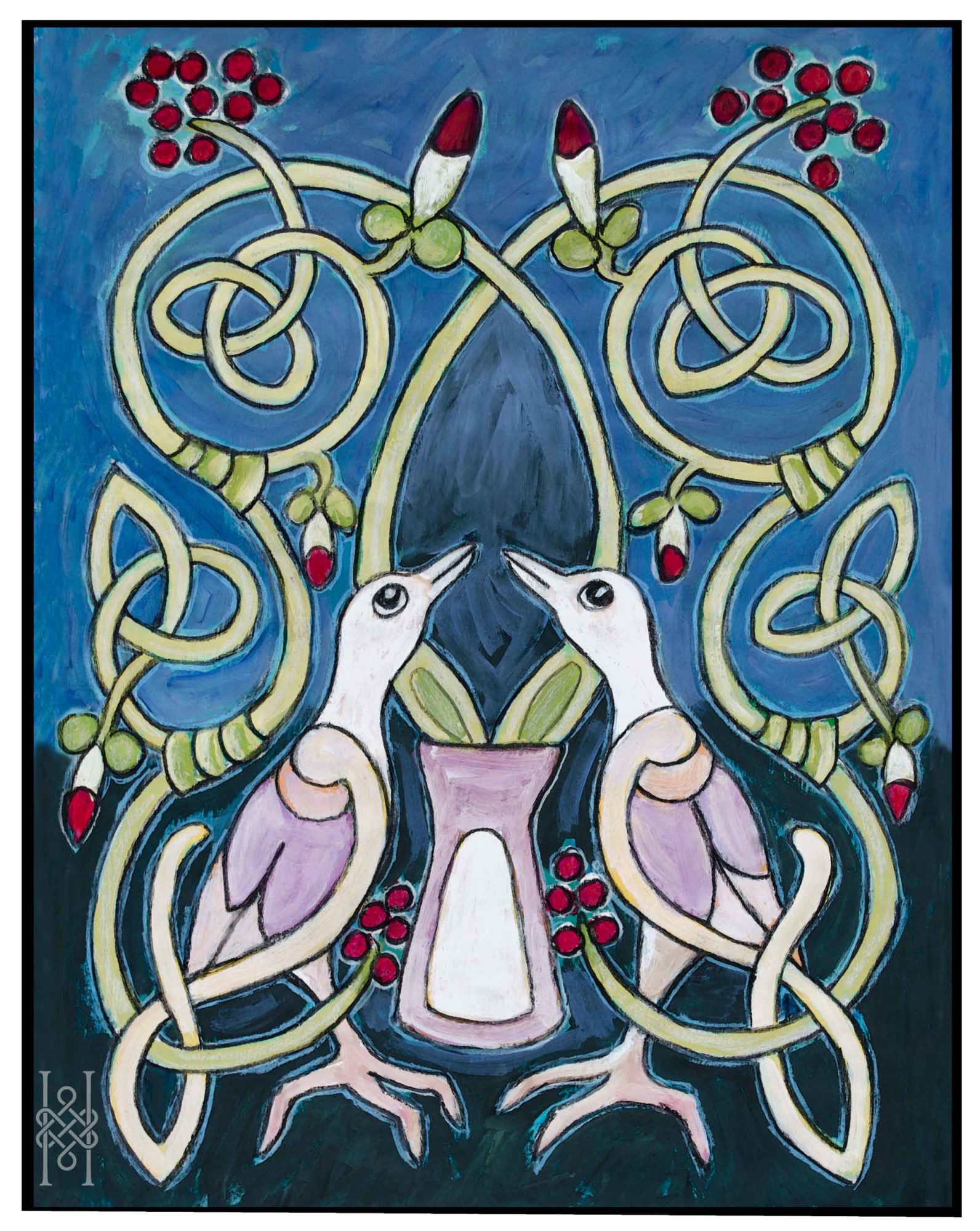 Tree of Life with birds Book of Kells